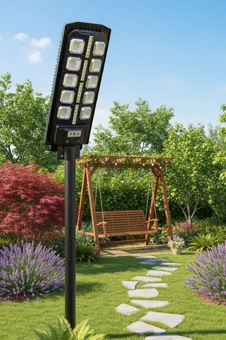 مصباح يعمل  بالطاقة الشمسية 300 واط يشتغل لمدة 12 ساعة مع الضمان