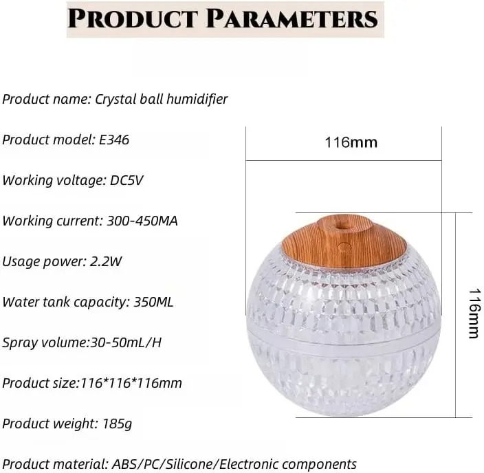 مرطب للهواء ومصباح بلوري . Aroma Lamp
