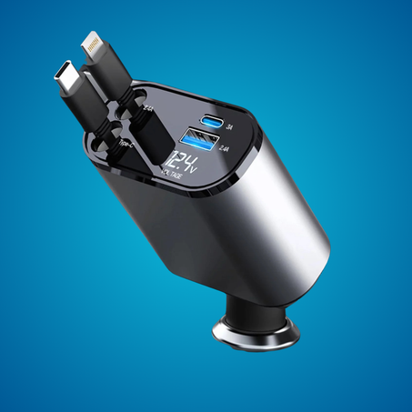 شاحن السيارة القابل للسحب      4 في1