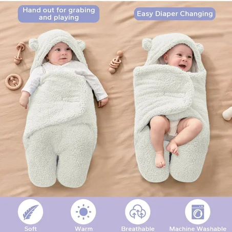 Sac de Couchage pour Bébé, Couverture pour Nouveau-Né, Garçon et Fille