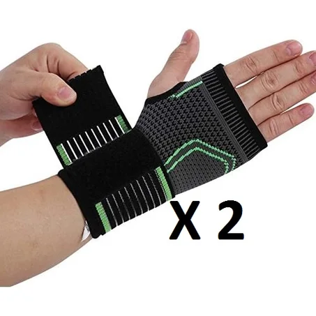 2 Bandes de poignet de compression