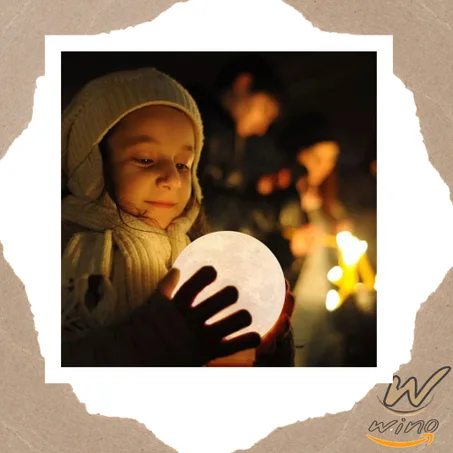 🌕Lampe LED 💡imprimée en 3D représentant la lune