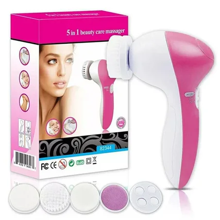 Universal 5 in 1 Beauty Care Brush Massager Scrubber Face Skin Care Electric Facial Cleanser