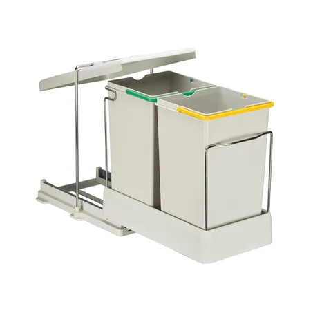 POUBELLE DOUBLE CONTENEUR PLASTIQUE