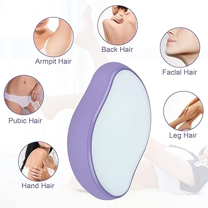ممحاة كريستالية لإزالة الشعر والجلد الميت بدون ألم - نضارة ونعومة مثالية لبشرتكِ | سهلة الاستخدام وصديقة للبيئة