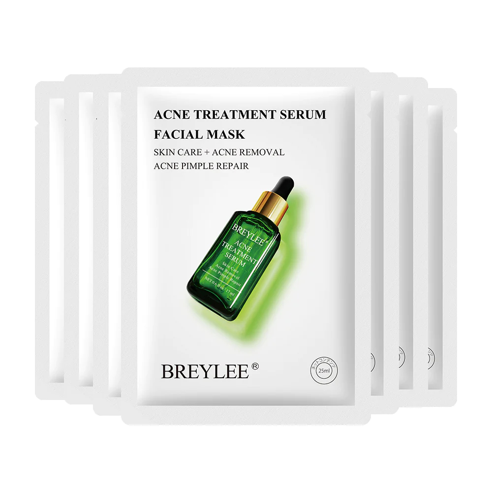 ماسك بريلي الورقي لعلاج حب الشباب – BREYLEE Acne Facial Mask بخلاصة شجرة الشاي | تهدئة البثور وتنقية البشرة | قطعة واحدة 25مل