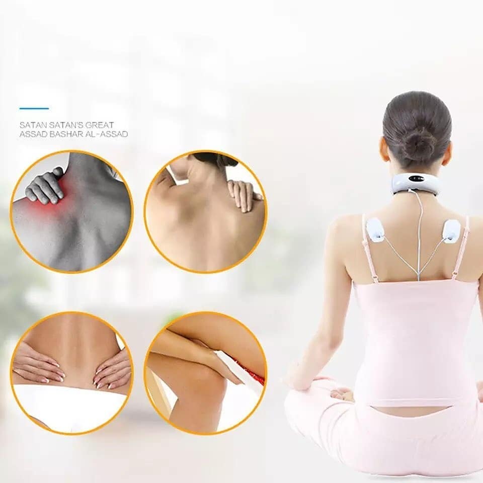جهاز تدليك الرقبة الذكي بالأشعة تحت الحمراء – 9 تقنيات تدليك و6 أوضاع مع تحفيز كهربائي وتدفئة | راحة فورية للرقبة والكتف