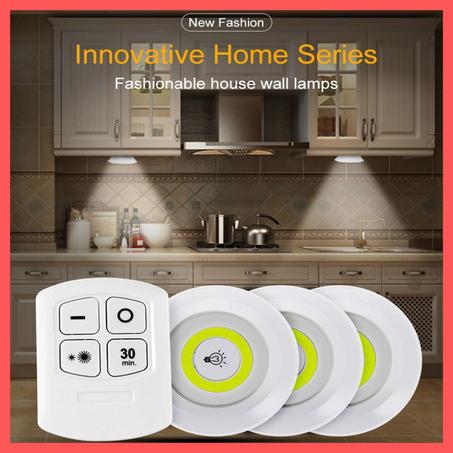 led light with remote control set of 3