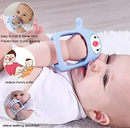 Never Drop Silicone Teething Toys for Babies,Infant Hand Teether Pacifiers Breastfeeding Babies, Teethers Toy For New Born