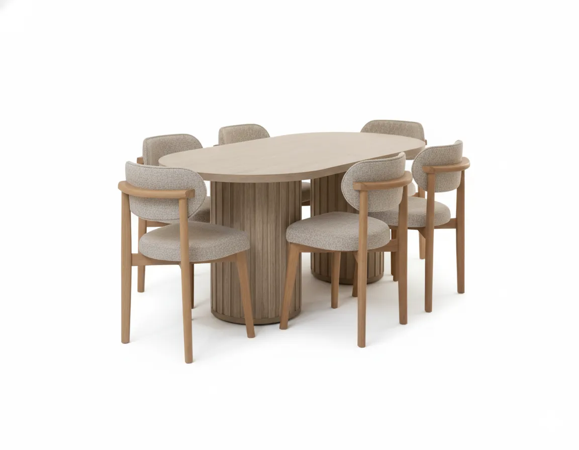 Ensemble Table et Chaises  Élégance Naturelle