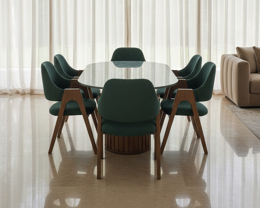 La table à manger Marbrière Vert Guatemala