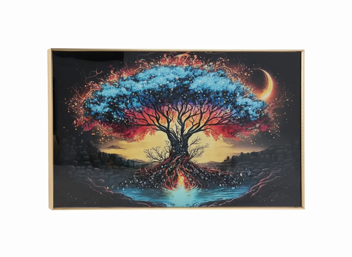 Arbre de Vie Scintillant - Tableau Mural Lumineux