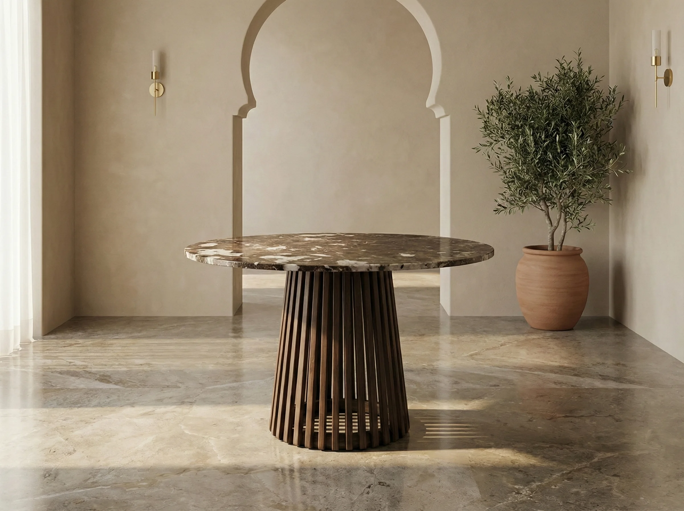 Table a manger en marbre emperador_dark.