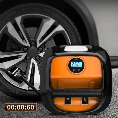 مضخة هواء سلكية مع شاشة رقمية لنفخ الإطارات بجميع انواعها