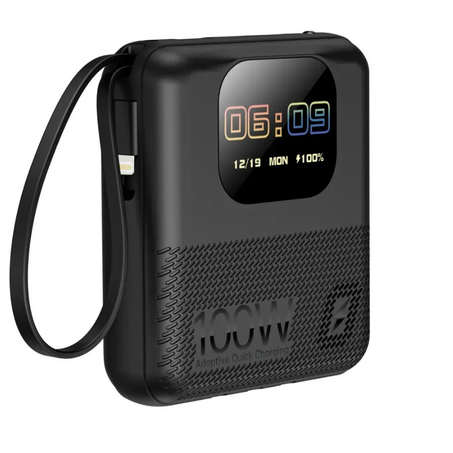 باور بانك ذكي بسرعة شحن 100W وسعة 10000mAh بشاشة رقمية أنيقة