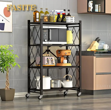 رف تخزين ب4  طوابق – ترتيب ذكي لتوفير المساحة في المنزل