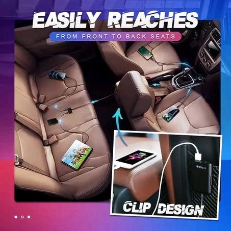 مـحـول 4 في 1 تقنيــة USB الفــائـقة لشحـن ســريع داخــل سيــارة