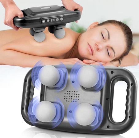 جهاز تدليك الجسم المحمول بأربعة رؤوس و6 أوضاع