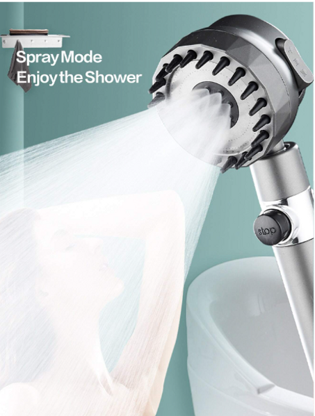 رأس دش للتدليـــك بالضغـــط العـــالي بخاخ للمياه