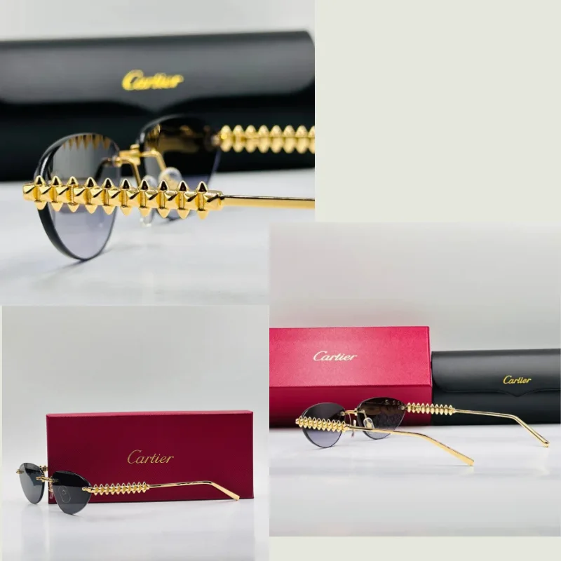 Lunettes Cartier Spike Gold Élégance