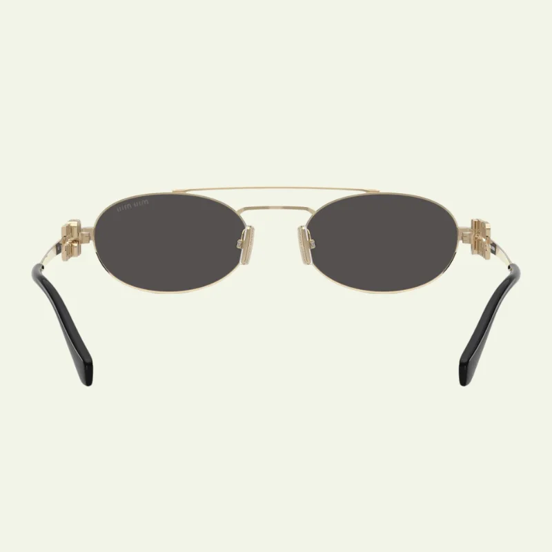 Lunettes de soleil Miu Miu doré Noir et Marron – Design raffiné