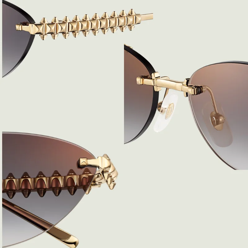 Lunettes Cartier Spike Gold Élégance