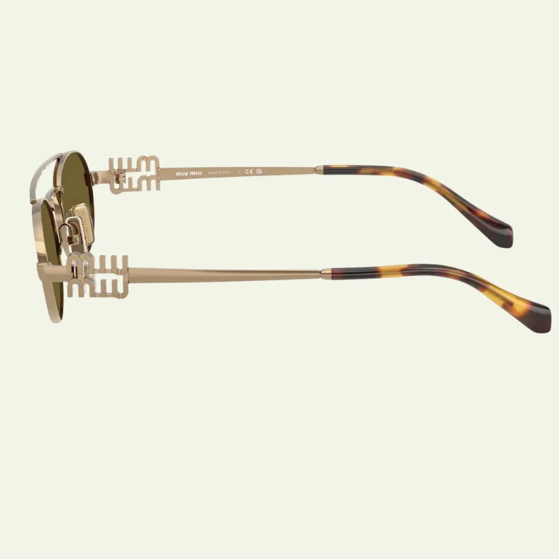 Lunettes de soleil Miu Miu doré Noir et Marron – Design raffiné