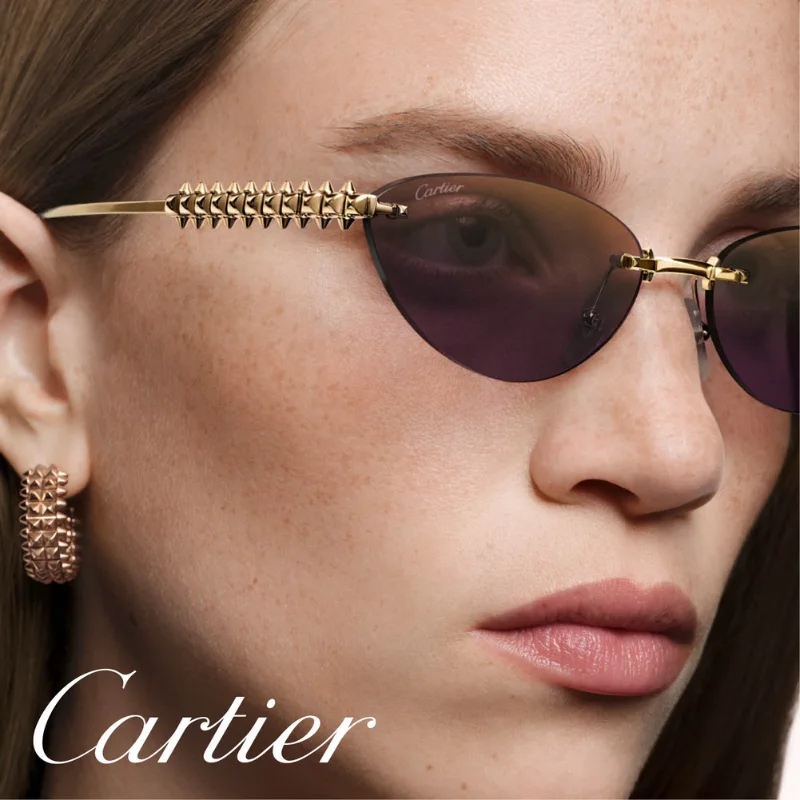 Lunettes Cartier Spike Gold Élégance