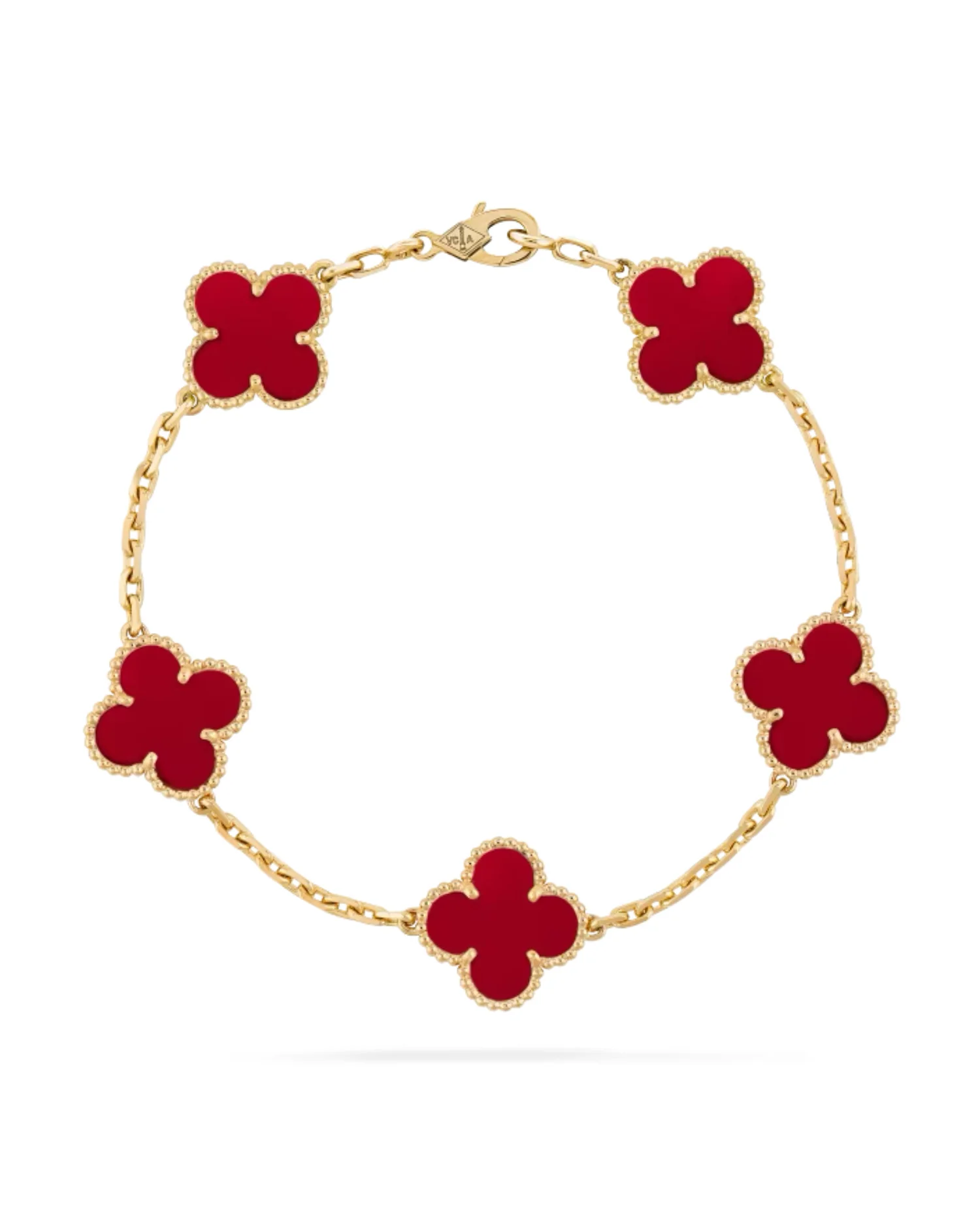 Bracelet Van Cleef – Fleurs Rose, Noire ou Rouge Mat