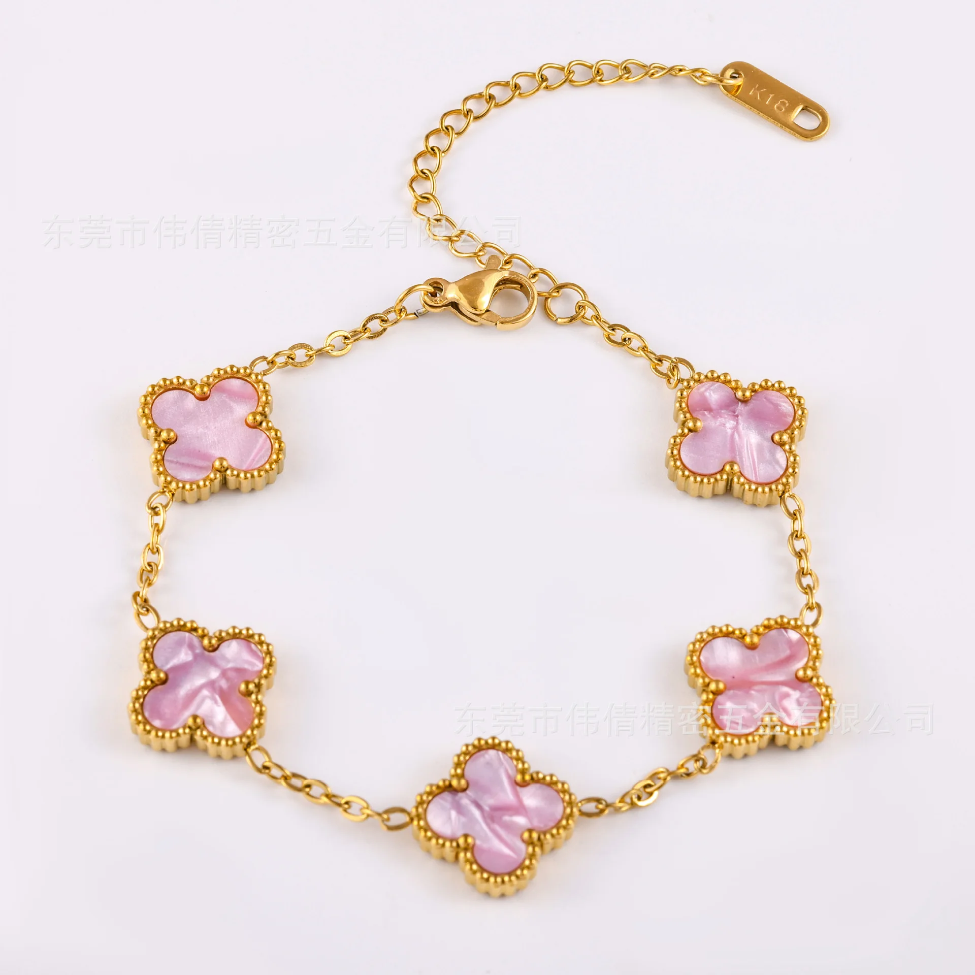 Bracelet Van Cleef – Fleurs Rose, Noire ou Rouge Mat