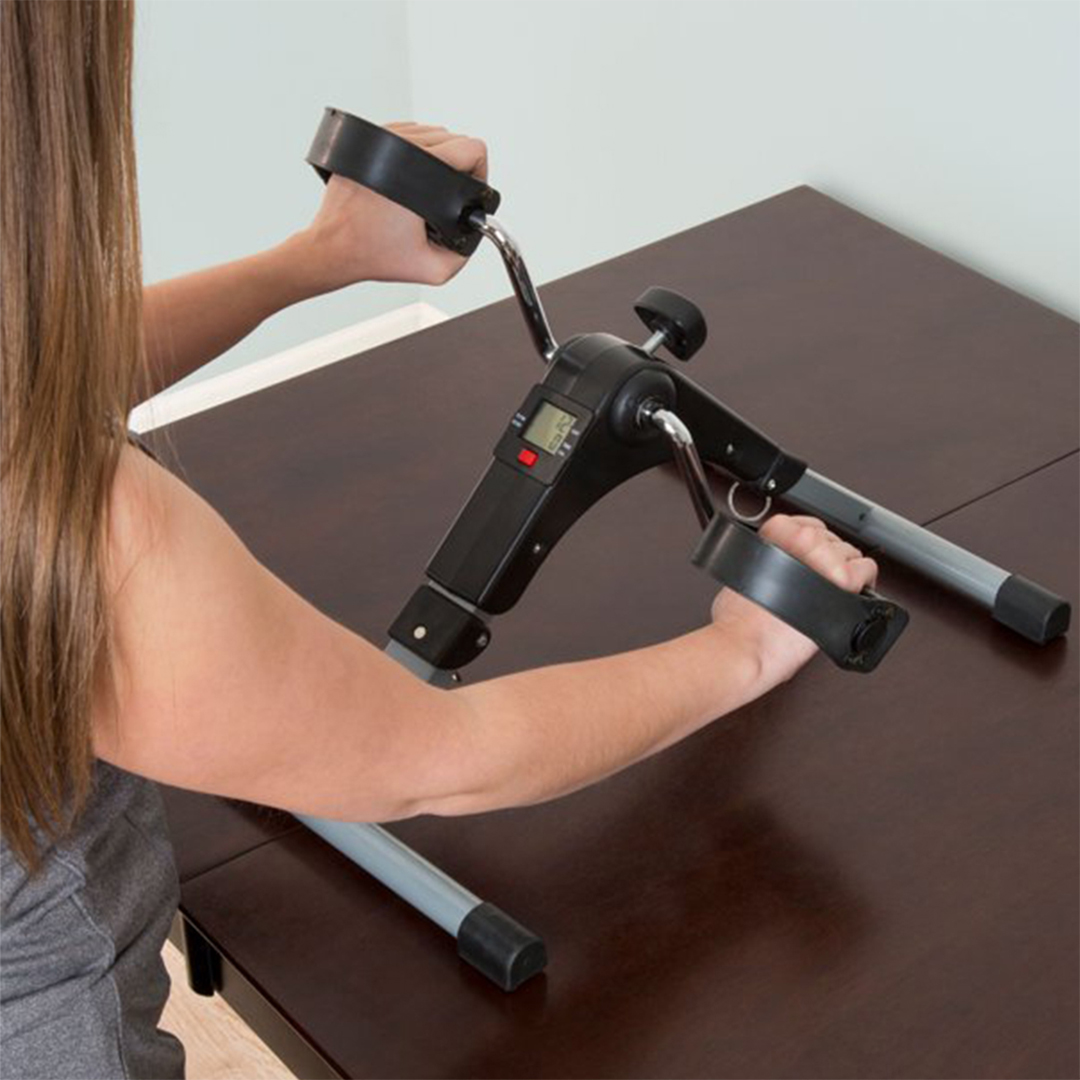 Small Foldable Home Exercise Machine with Pedals and LCD Screen