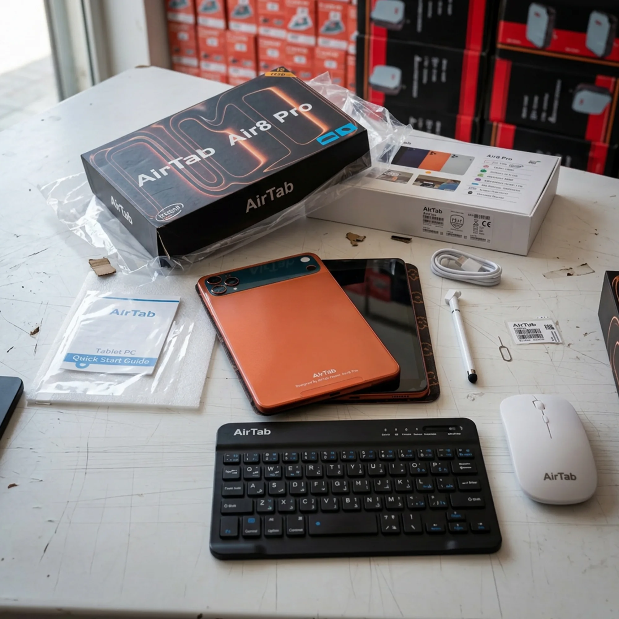 تابلت Airtap Air 8 pro (بضمان عام ) + كيبورد و ماوس بلوتوث