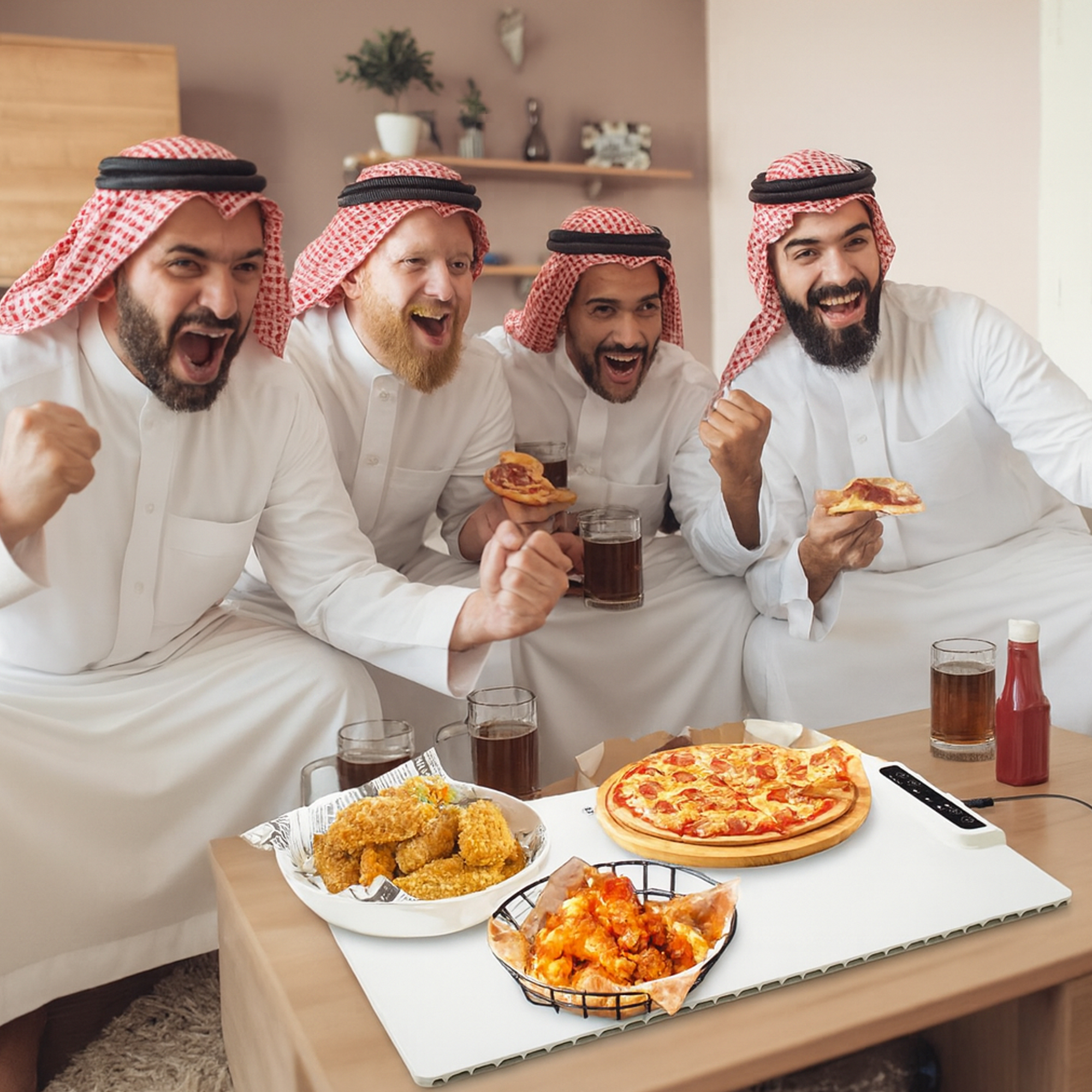 لوح تسخين الطعام للعزايم قابل للطي