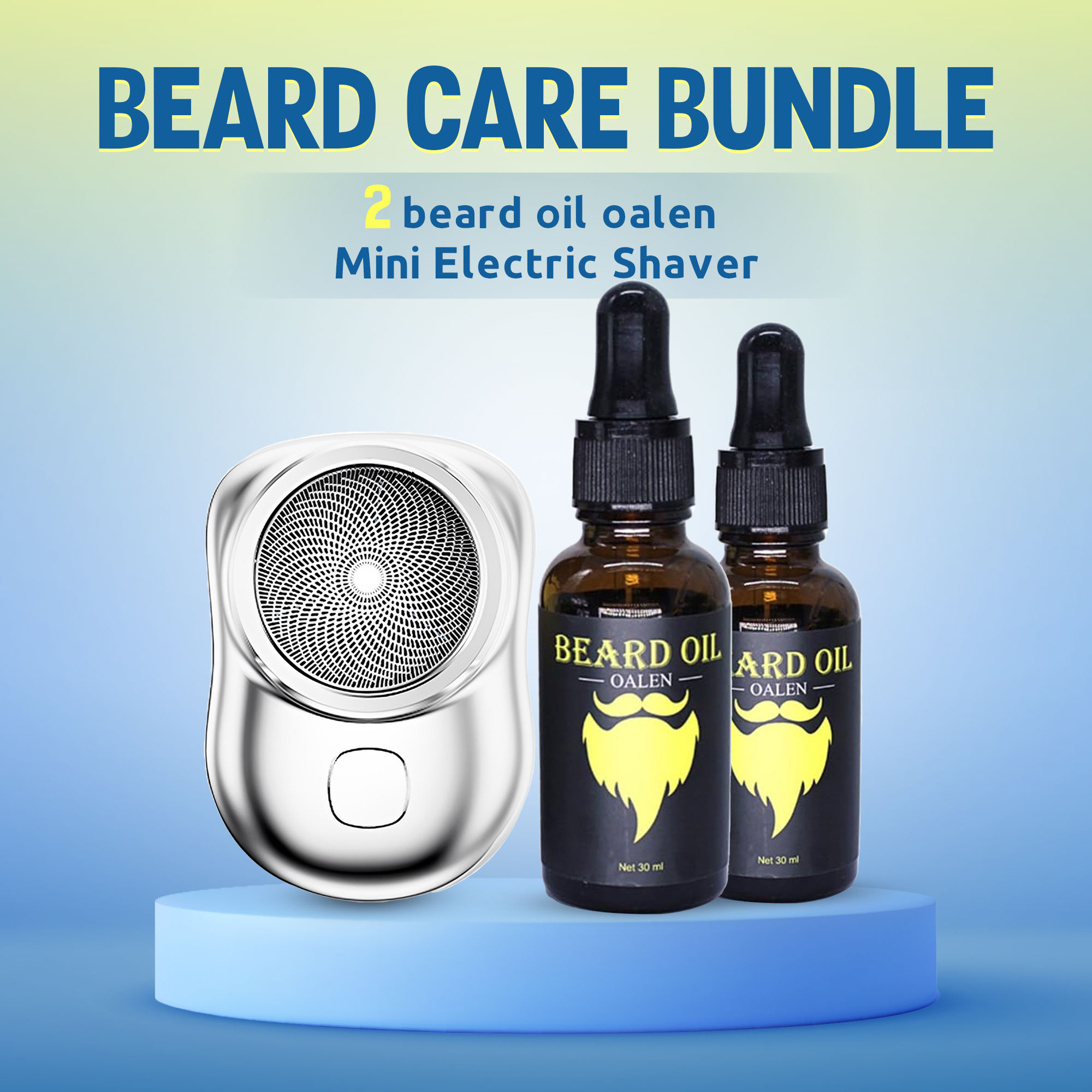 Beard Care Bundle – Trimmer + 2 Beard Follicle Activation Oils