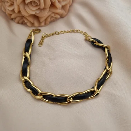 Bracelet bracelet cordon en cuir tressé