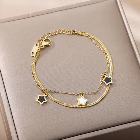 Bracelet Multicouche À Breloque Étoile