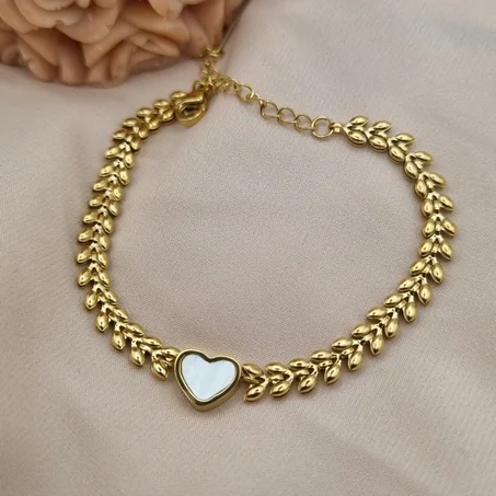 Braclet Coeur Blanc