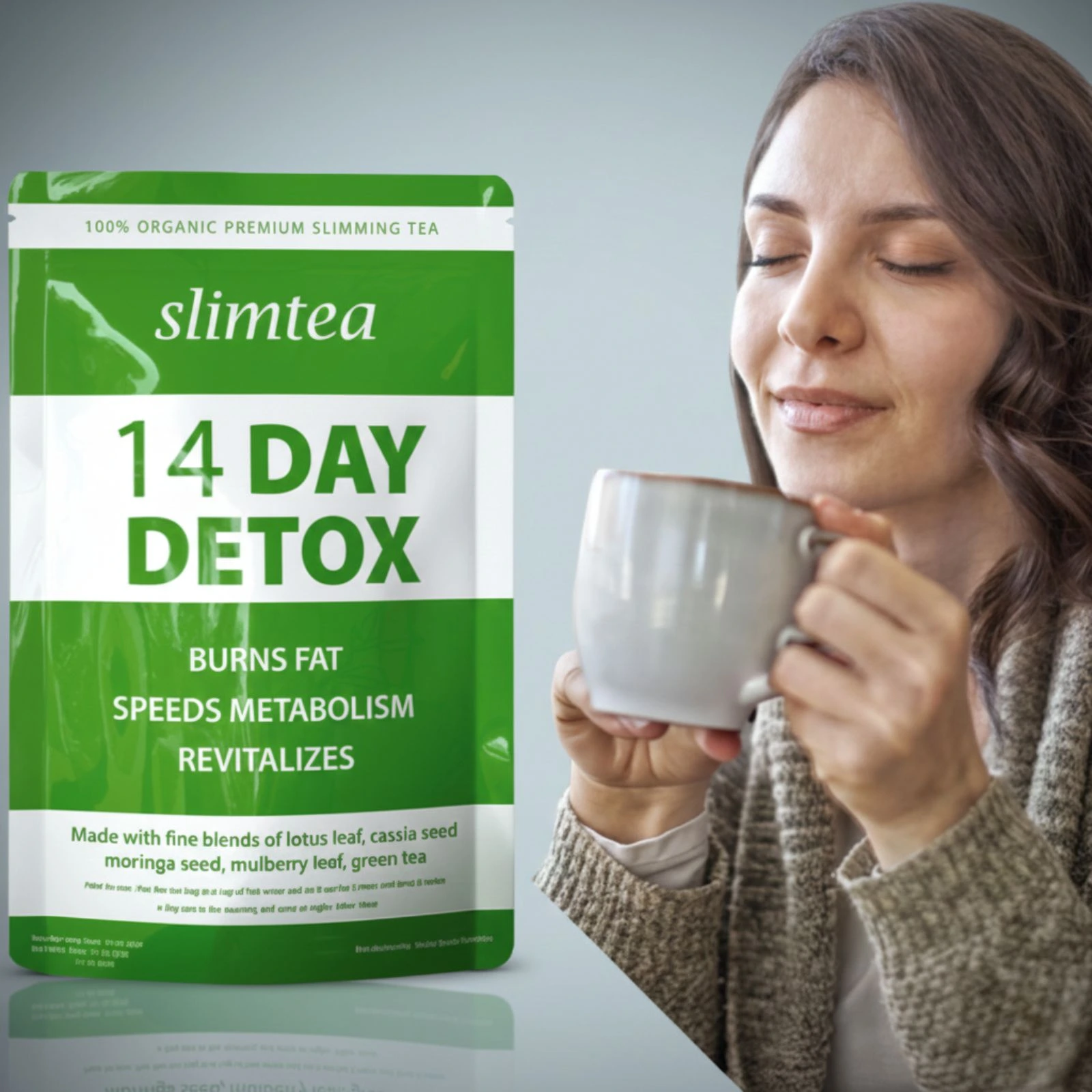 green slimming tea bags