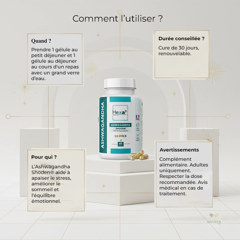 Ashwagandha Shoden® – Stress, Anxiété et Sommeil