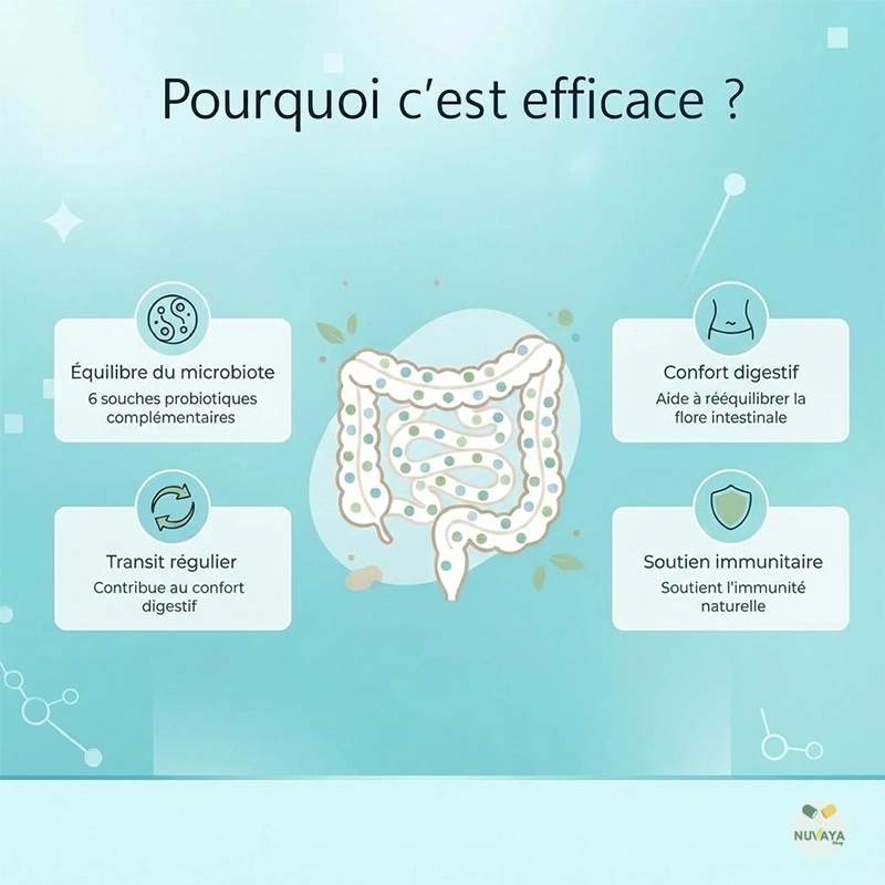 Probiotiques+ – Flore Intestinale et Confort Digestif