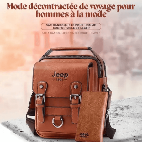 Sac à Bandoulière Classique - JEEP SAC + Porte Feuille GRATUIT NE