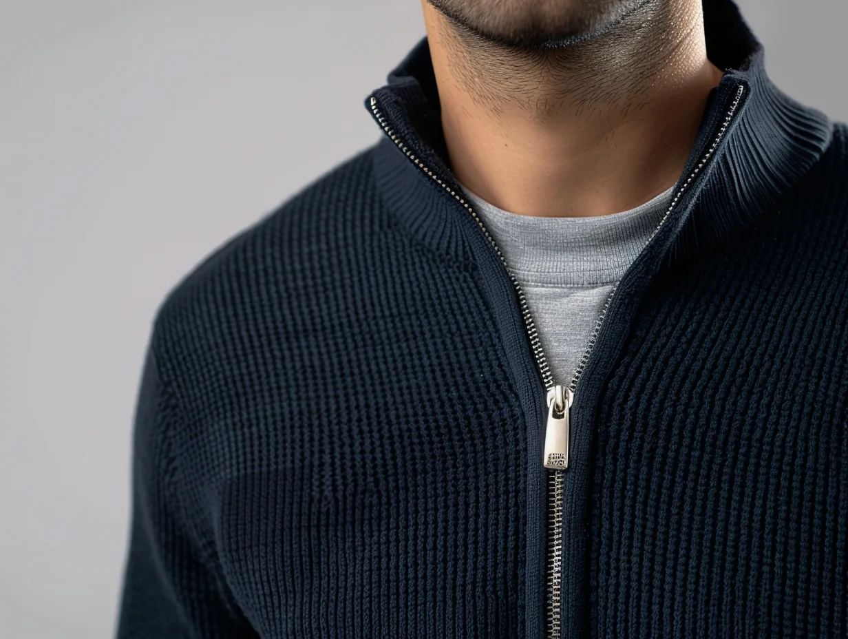 Essentiels – Pull demi-zippé