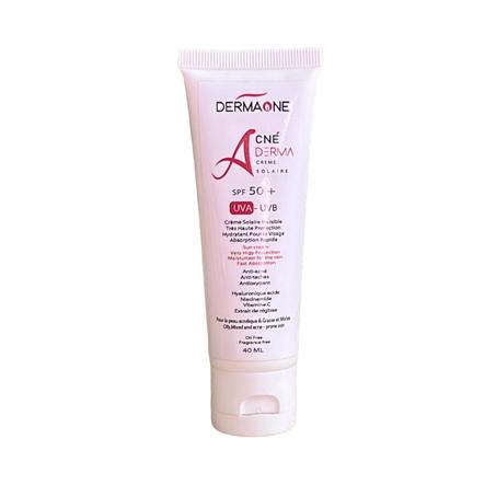Acné Derma Créme Solaire Invisible trés haute protection  UVA UVB spf 50+  40 ML