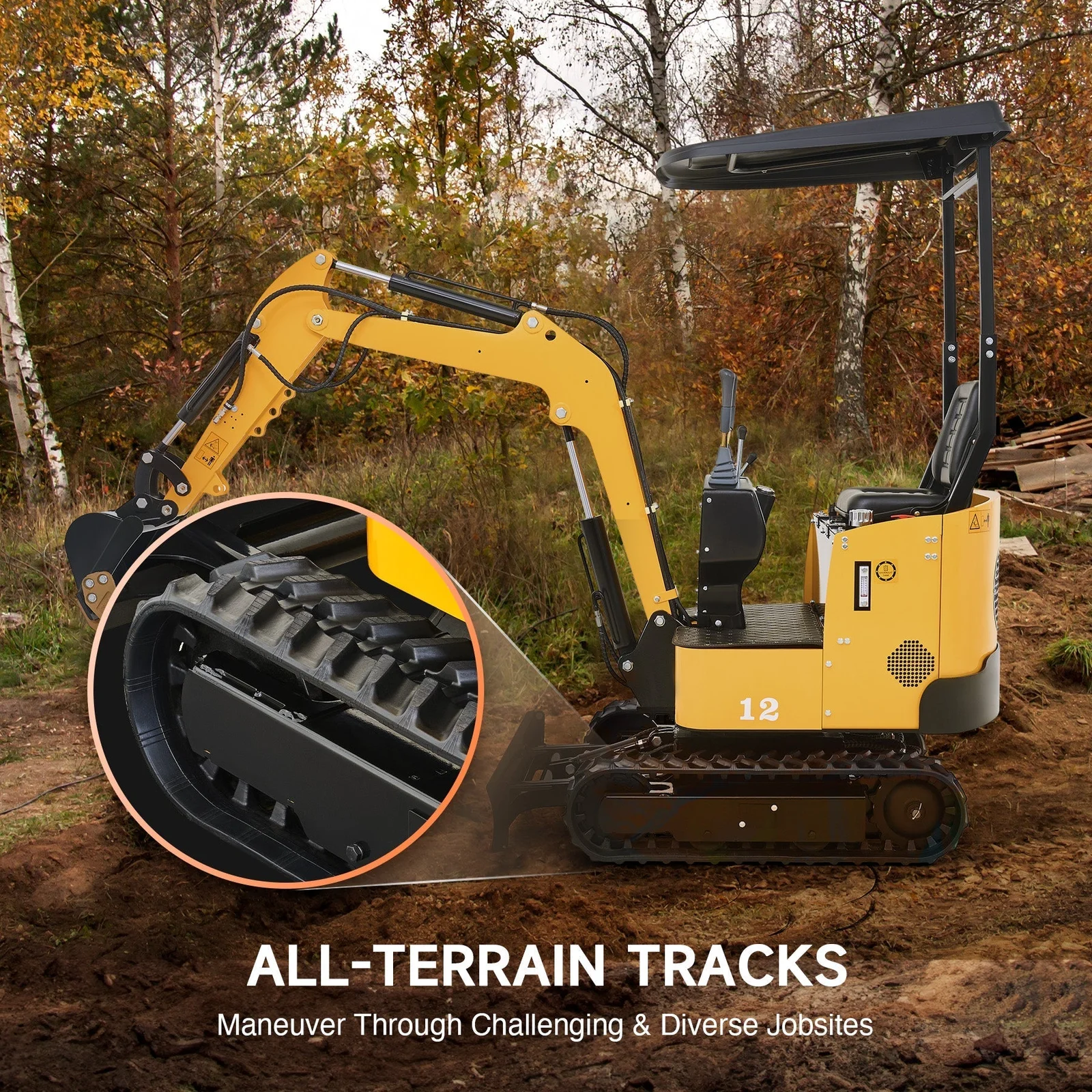 13.5HP Mini Excavator B&S Engine with 6 Attachments