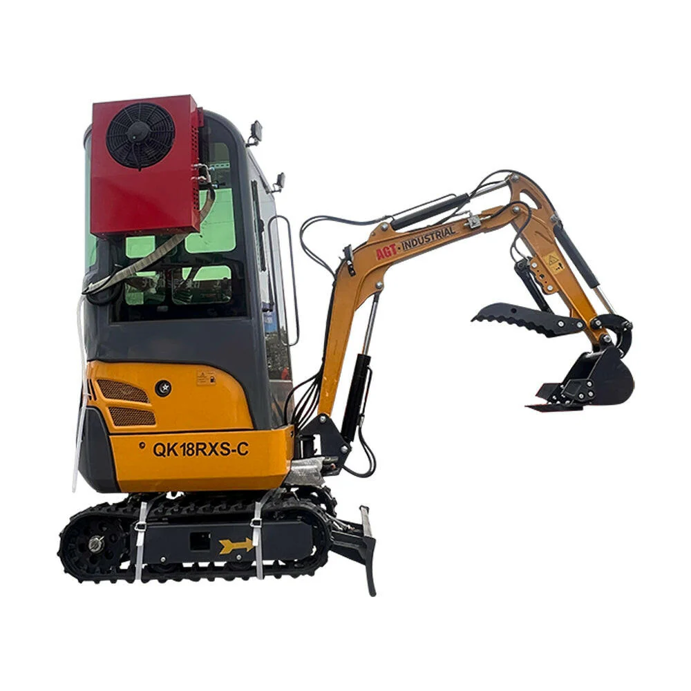 2024 AGT-QK18RXS-C – 1 Ton Mini Excavator with Enclosed Cab, A/C & Side Swing