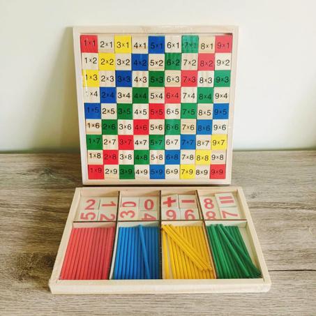 🌟 لوحة جدول الضرب + لوحة الخشيبات 🧠🌟