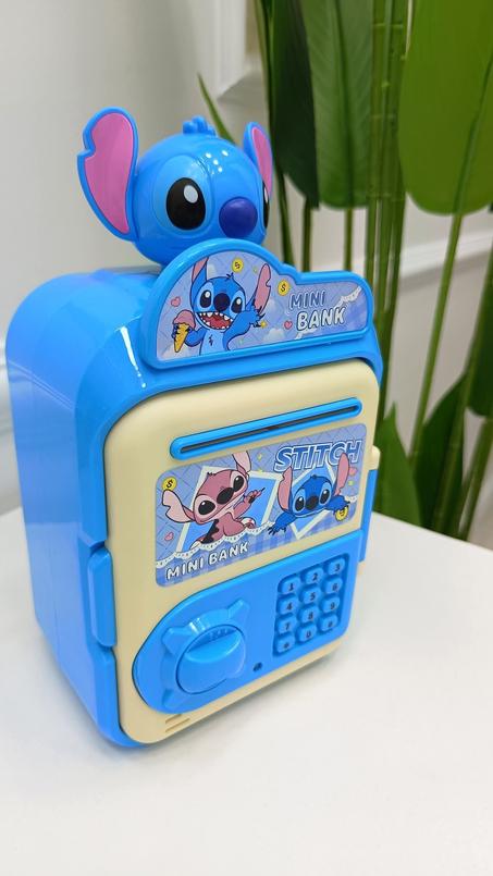 حصالة نقود إلكترونية للاطفال - تصميم stitch اللطيف