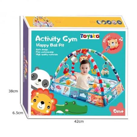 سجادة ألعاب أطفال رضع – مع ألعاب معلقة وتفاعل متعدد الحواس