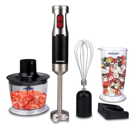 خلاط يدوي سوناشي 4 في 1 – 600 واط، محرك نحاسي