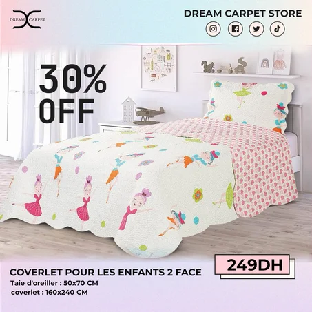 COVERLET POUR LES ENFANTS 2 FACE
